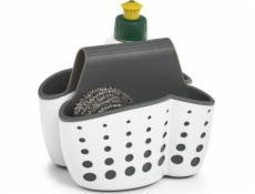 Zeller Organizér na dřez bílá/šedá, 14,5 x 13,5 x 12,5 cm