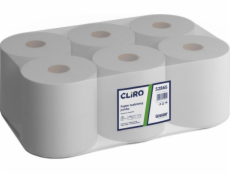 Cliro Cliro - Toaletní papír, 2vrstvý, odpadní papír, 135 m, 12 rolí - 65% bílý