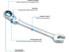 SATA OTEVŘENÝ KLÍČ 21 mm S RAČNOU, ÚHLÝ, GL46412