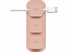 Uniq Magnetický organizér kabelů UNIQ Pod Mag + základna růžová/růžová