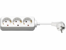 Goobay Prodlužovací kabel 3 zásuvky s/bez zásuvky 1,5 m, bílý - 77650