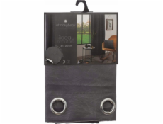 Atmosphera Zatemňovací závěs moderní závěs, šedý s listovým vzorem, 140 x 260 cm