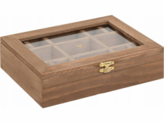 Atmosphera Dřevěná šperkovnice KVĚTINOVÝ NÁBYTEK, 20,5 x 5,3 x 15 cm