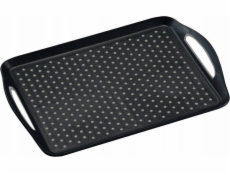 Kesper Protiskluzový plastový podnos z PP v černé barvě, snídaňový podnos, kuchyňský podnos, černý podnos, kuchyňské doplňky, Kesper
