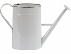 Ibergarden Kryt na květináč s motivem konve, kovový, bílý, výška 24 cm