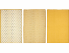 Atmosphera Kuchyňské utěrky s potiskem 45 x 70 cm, 3 kusy, žluté