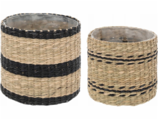 Atmosphera Sada pletených slaměných květináčů 2 ks.