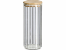 Zeller Sklenice s bambusovým víkem GROOVES, 1100 ml