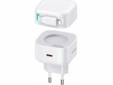 Usams Nabíječka US-CC202 USB-C do zásuvky + kabel Lightning PD QC 35W bílá
