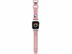 Hello Kitty Silikonová hlavička Hello Kitty - řemínek pro Apple Watch 38/40/41 mm (růžová)