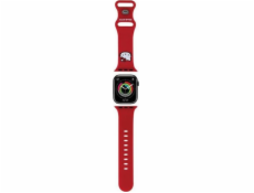 Hello Kitty Silikonová hlava koťátka Hello Kitty - řemínek na Apple Watch 38/40/41 mm (červený)