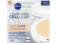 Nivea Expert Finish Cellular 3v1 Care Cushion krémový podkladový krém SPF15 02 Medium 15ml