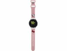 HelloKitty Univerzální popruh Hello Kitty HKUWMSCHBLP Silikonový popruh s hlavou koťátka růžový 20 mm