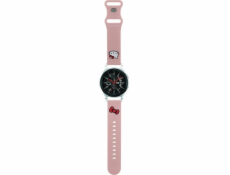 HelloKitty Univerzální popruh Hello Kitty HKUWLSCHBLP Silikonový popruh s hlavou koťátka růžový 22 mm