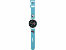 HelloKitty Univerzální popruh Hello Kitty HKUWLSCHBLB Silikonová hlava koťátka modrá/modrá 22 mm