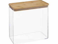 5five Velkoobjemový kontejner ESKE, podlouhlý s bambusovým víkem, 3 l
