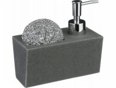 5five Sada na mytí nádobí 2 v 1 s dávkovačem, šedá