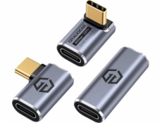 Graugear USB adaptér GRAUGEAR 40Gbps USB-C adaptér hliníkový, 3 kusy