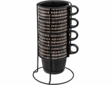 Secret de Gourmet Sada 4 keramických hrnků na stojanu ETHNIKA, 250 ml