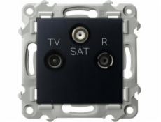 Ospel Zásuvka RTV-SAT Ospel Szafir GPA-ZS/m/33 finální černá metalíza