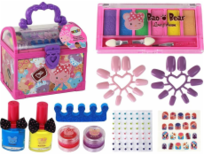 LeanToys Kufřík na kosmetiku Růžový, DIY líčení, nehty, příslušenství