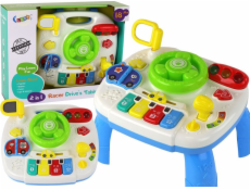 LeanToys Vzdělávací interaktivní stolní deska 2v1 pro batolata s volantem