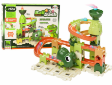 LeanToys Stavební bloky Dráha s dinosaury a míčky 9 úrovní 60 El