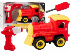LeanToys Dálkově ovládaná otočná lokomotiva RC červená