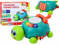 LeanToys Interaktivní želva Vzdělávací telefon 6v1 Světla a zvuky zeleně