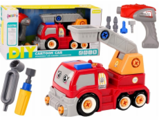 LeanToys DIY kreslený náklaďák Boom k odšroubování červený LeanToys DIY kreslený náklaďák Boom k odšroubování červený