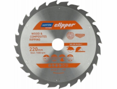 Norton KRUHOVÁ PILA NORTON 220 mm x 30 mm x 24 oz DŘEVO A KOMPOZITY ATB (2,8 / 1,8)