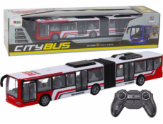 LeanToys RC City Bus na dálkové ovládání červenobílý