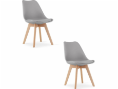 Leobert Židle MARK šedá x 2