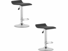 Leobert stolička FORT - černá ekokůže / chromovaná podnož x 2