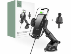 Tech-Protect Bezdrátová nabíječka TECH-PROTECT CM15W-V1 do auta s držákem na palubní desku a větrací otvor, 15W, černá