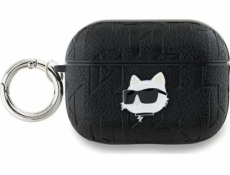Karl Lagerfeld Karl Lagerfeld KLAP2PGCHPK kryt na AirPods Pro 2 (2022/2023) černá/černá s monogramem Choupette Head