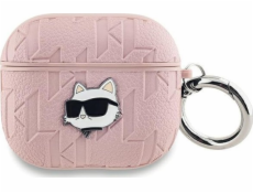 Karl Lagerfeld Karl Lagerfeld KLA3PGCHPP Kryt na AirPods 3 růžový s monogramem a hlavou Choupette