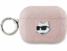 Karl Lagerfeld Karl Lagerfeld KLAP2PGCHPP Kryt na AirPods Pro 2 (2022/2023) růžový s monogramem a hlavou Choupette