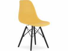 Leobert Židle OSAKA hořčicově modrá / černé nohy x 1