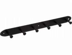 5five Nástěnný věšák do předsíně, černý, 6 háčků