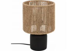 Atmosphera Keramická stolní lampa KOBY s opleteným stínidlem, 24 cm
