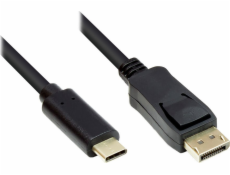 Alcasa USB adaptér Alcasa GC-M0105 Kabelový adaptér 1m USB Type-C DisplayPort černý
