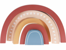Home Styling Collection Kolekce bytového stylingu Dřevěná duha, dekorace do dětského pokoje, 26,5 x 2,5 x 15,2 cm