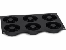 Patisse Tvar koblihy 29 x 17 cm černý silikon 6 přihrádek