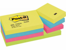 Post-it Samolepicí lístky 38x51mm (653-TFEN) mix barev (12x100) -