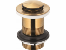 NoName 660-353-31 / KFA / PŘÍSLUŠENSTVÍ / UMYVADLOVÝ ODTOK CLICK-CLACK, MALÝ BEZ PŘEPADU, PVD KARTÁČOVANÝ ZLATÝ POVRCH /