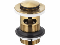 NoName 660-354-31 / KFA / PŘÍSLUŠENSTVÍ / UMYVADLOVÝ ODTOK CLICK-CLACK, MALÝ S PŘEPADEM, PVD KARTÁČOVANÁ ZLATÁ /