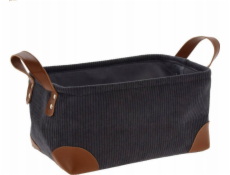 Home Styling Collection Úložný košík z manšestrové tkaniny s uchy, kolekce Home Styling, 30 x 20 x 15 cm