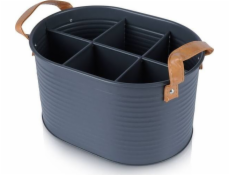 Home Styling Collection Plechová přepravka na lahve z kolekce Home Styling, kožené rukojeti, na 6 lahví