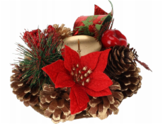 Home Styling Collection Kolekce bytového stylingu Svícen z kuželů, vánoční dekorace, 15 cm